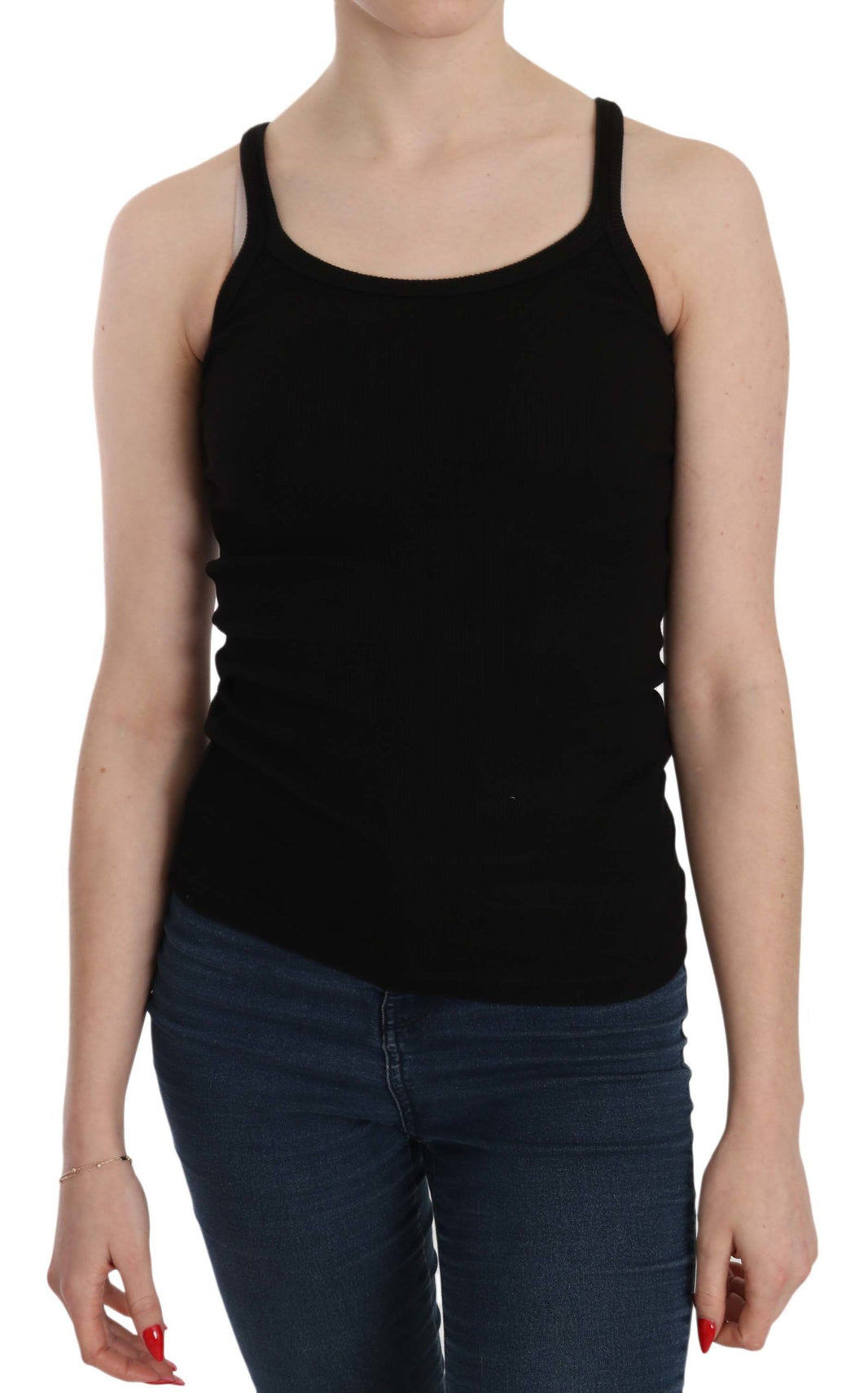 PINK MEMORIES Black Sleeveless Spaghetti Strap Blouse