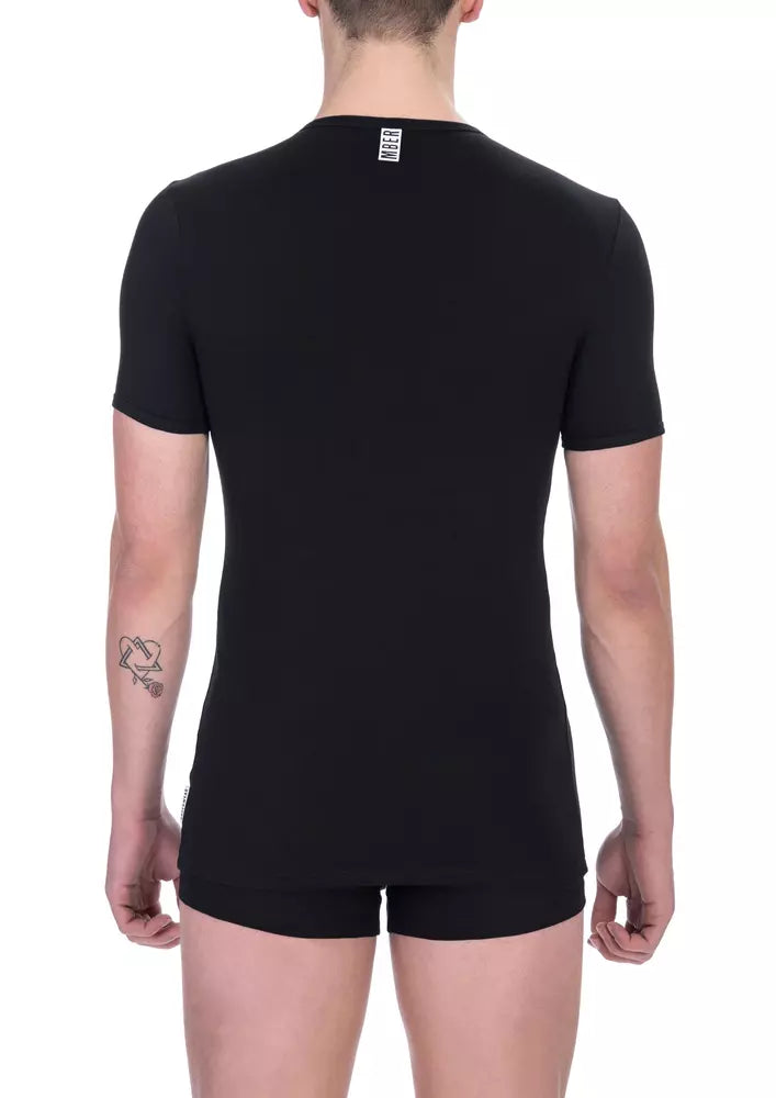 Bikkembergs Black Cotton Men T-Shirt Twin Pack
