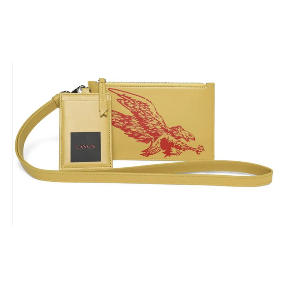 Lanvin "Sunshine Yellow Leather Men Wallet"