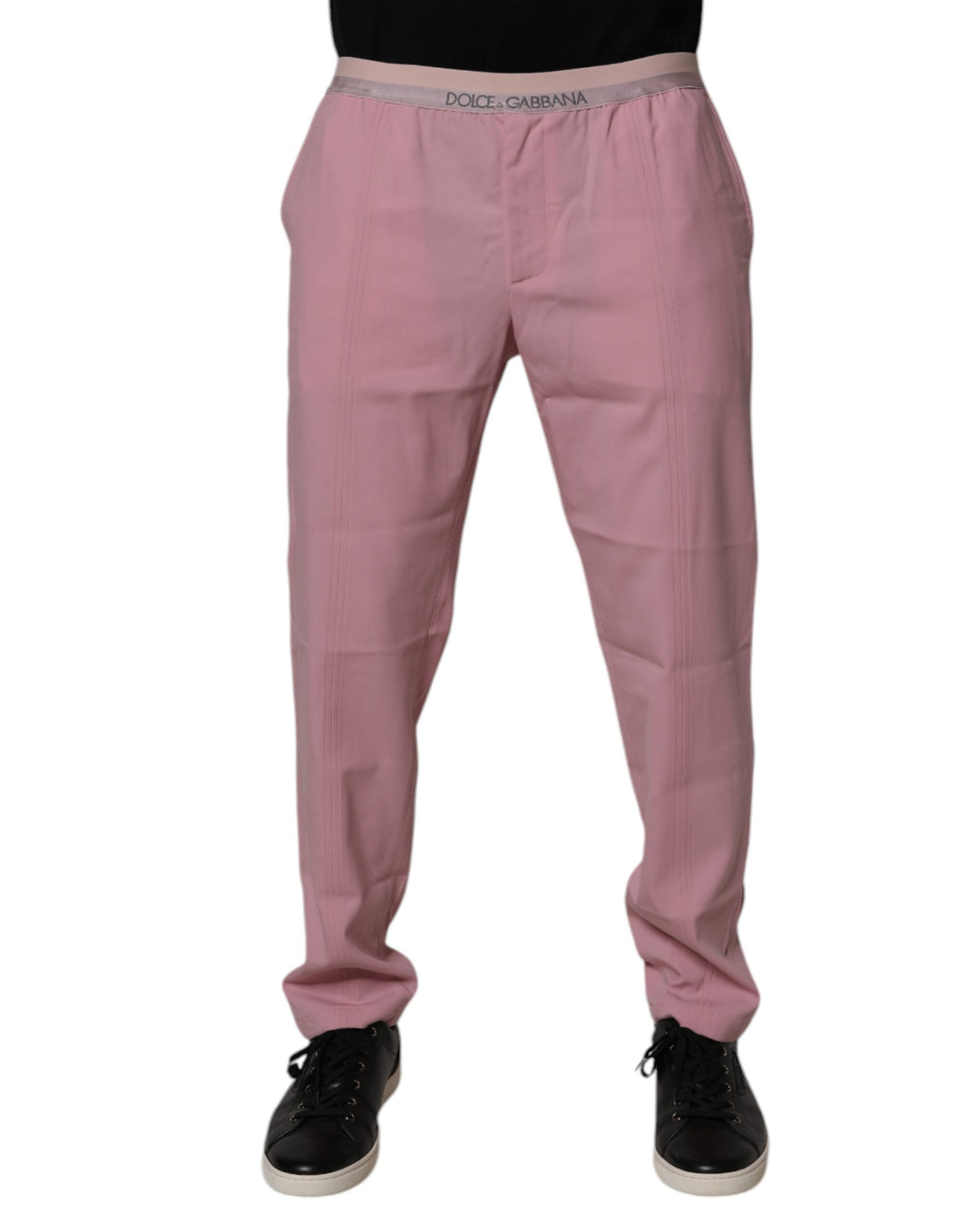 Dolce & Gabbana Pink Cotton Stretch Chino Pants