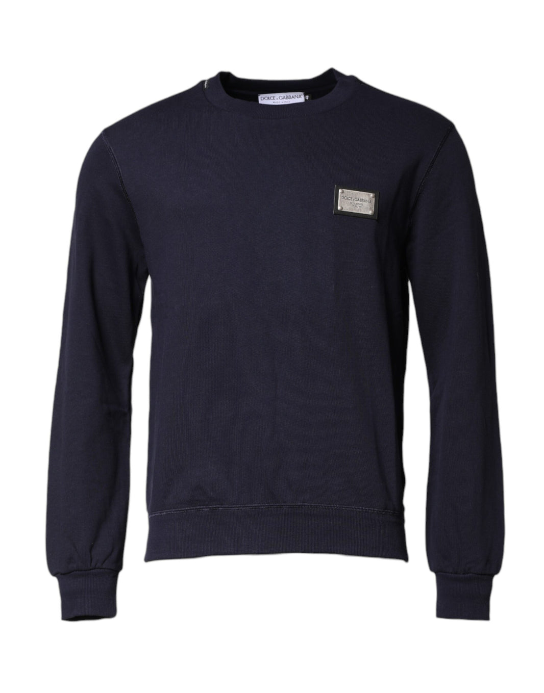 Dolce & Gabbana Dark Blue Logo Crew Neck Pullover Sweater