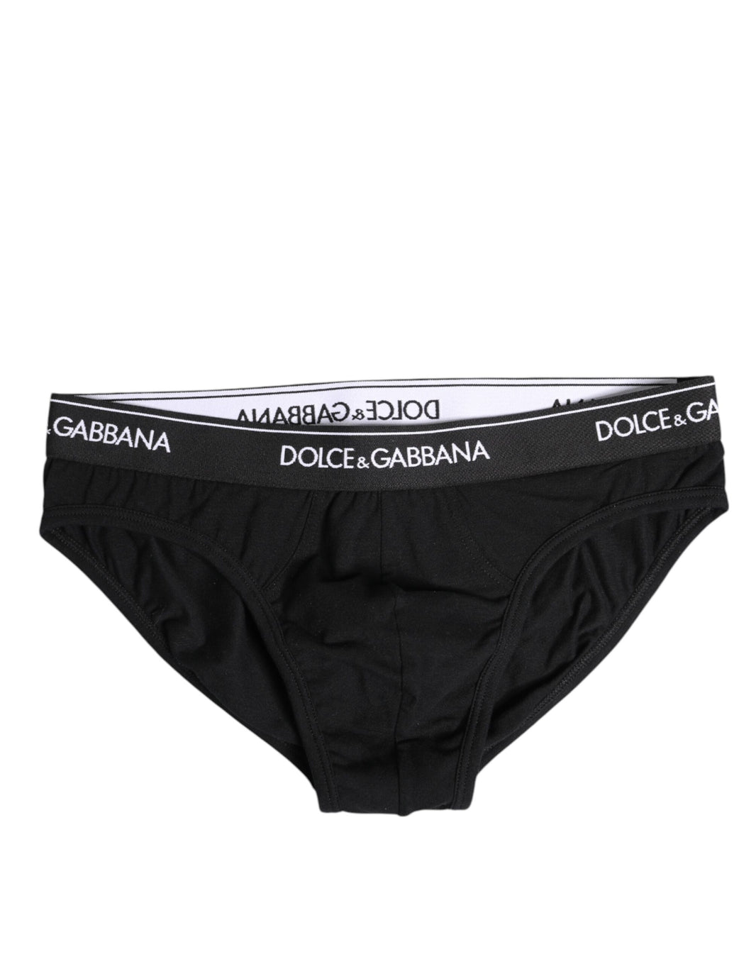 Dolce & Gabbana Black Cotton Stretch Regular Brief Underwear
