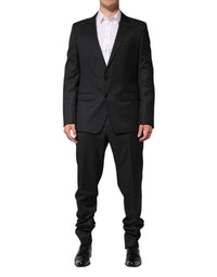 Dolce & Gabbana Dark Gray Wool Single Breasted 2 Piece Suit