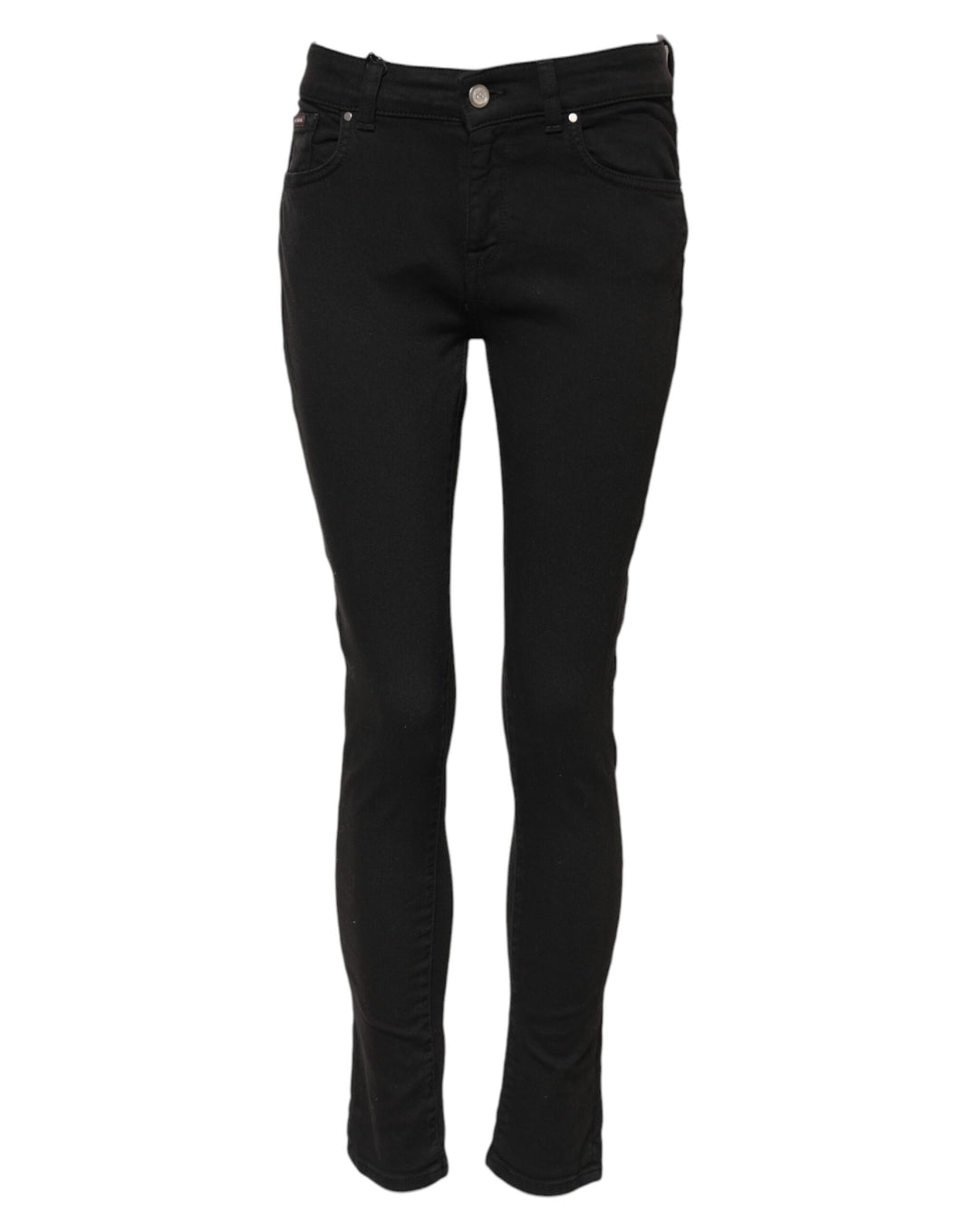 Dolce & Gabbana Black Cotton Skinny Mid Waist Denim Jeans