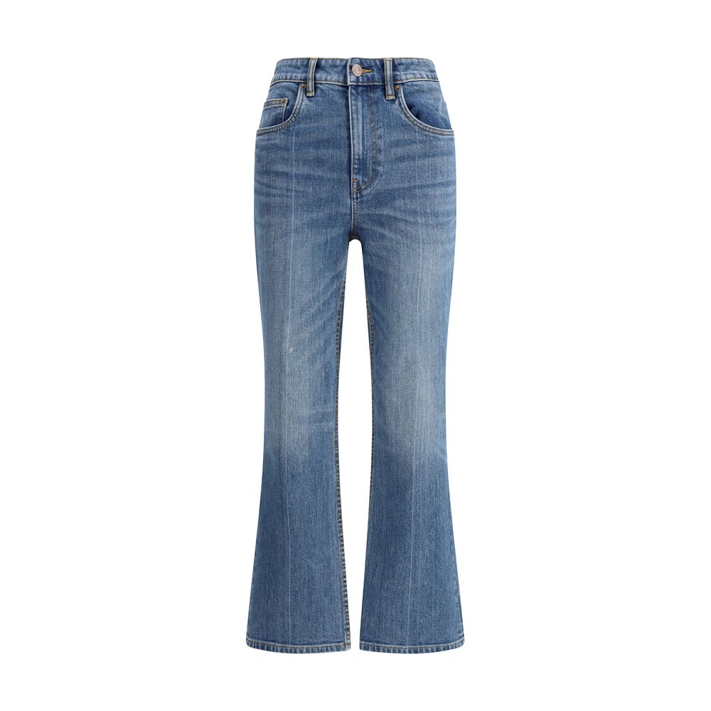 Tory Burch Light Blue Cotton Cropped Jeans