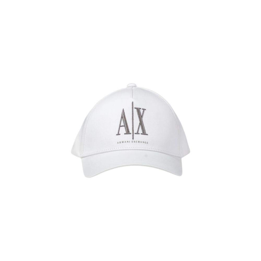 Armani Exchange White Cotton Cap (Baseball Hat)