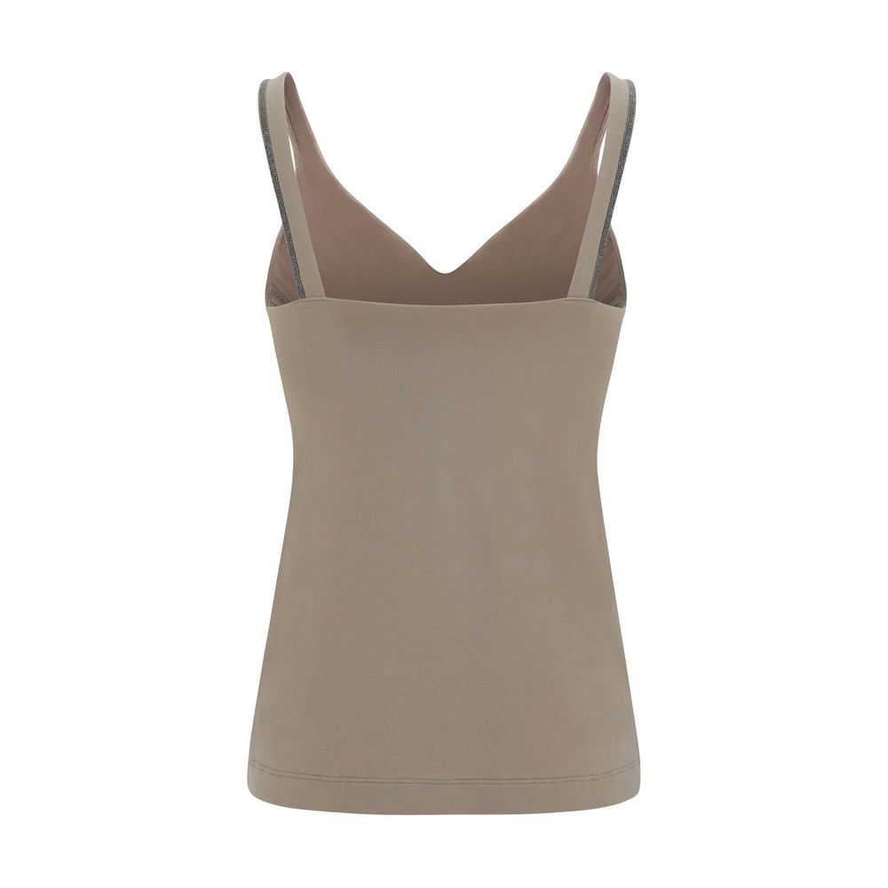 Brunello Cucinelli Beige Cotton Top