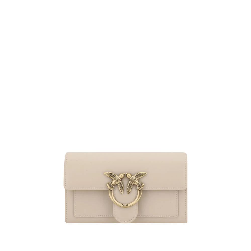 PINKO Beige Calf Leather Bos Taurus Wallet by PINKO
