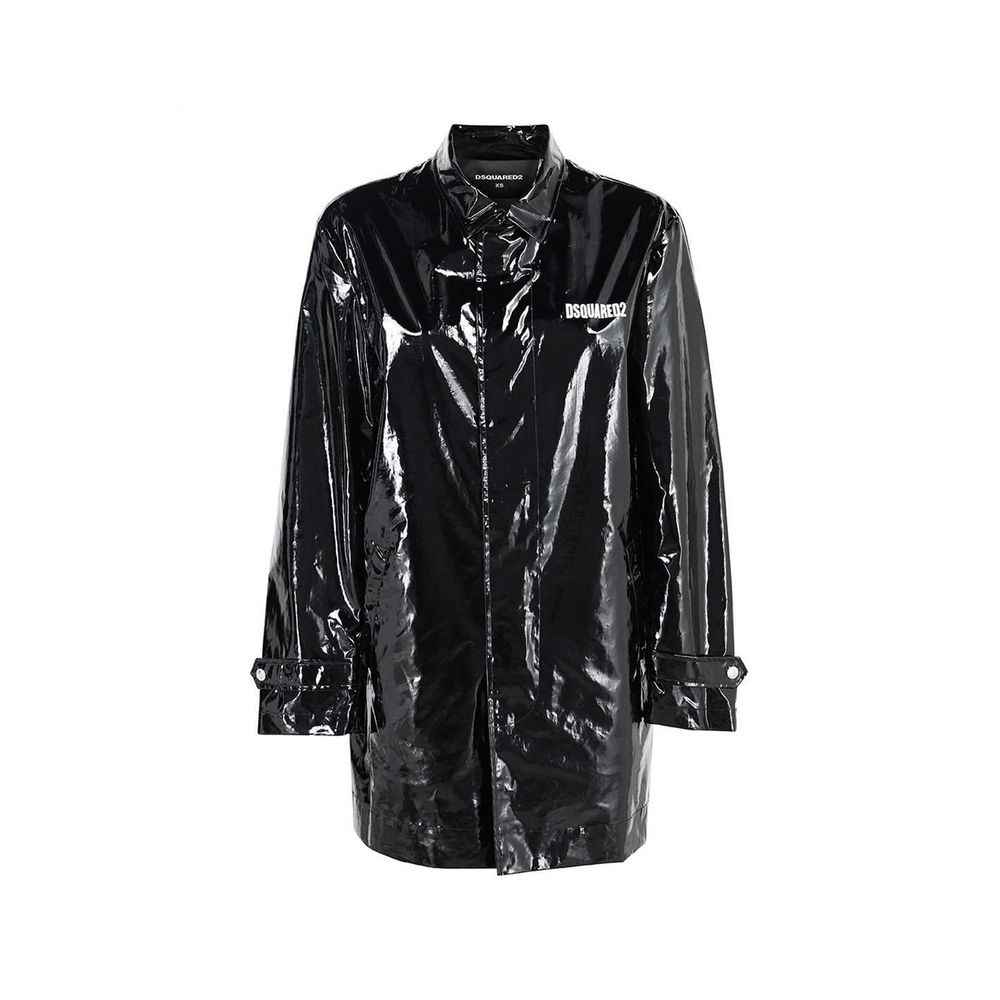 Dsquared² Black Polyethylene Coat
