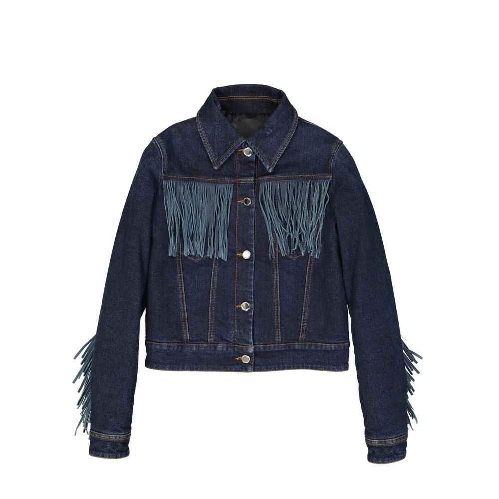 Frankie Morello Blue Cotton Denim Jacket by Frankie Morello