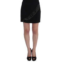 Frankie Morello Black Polyester Mini Skirt by Frankie Morello