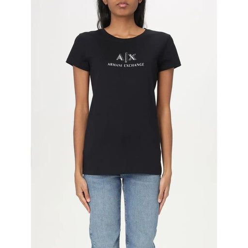 Armani Exchange Black Cotton T-Shirt by Armani Exchange
