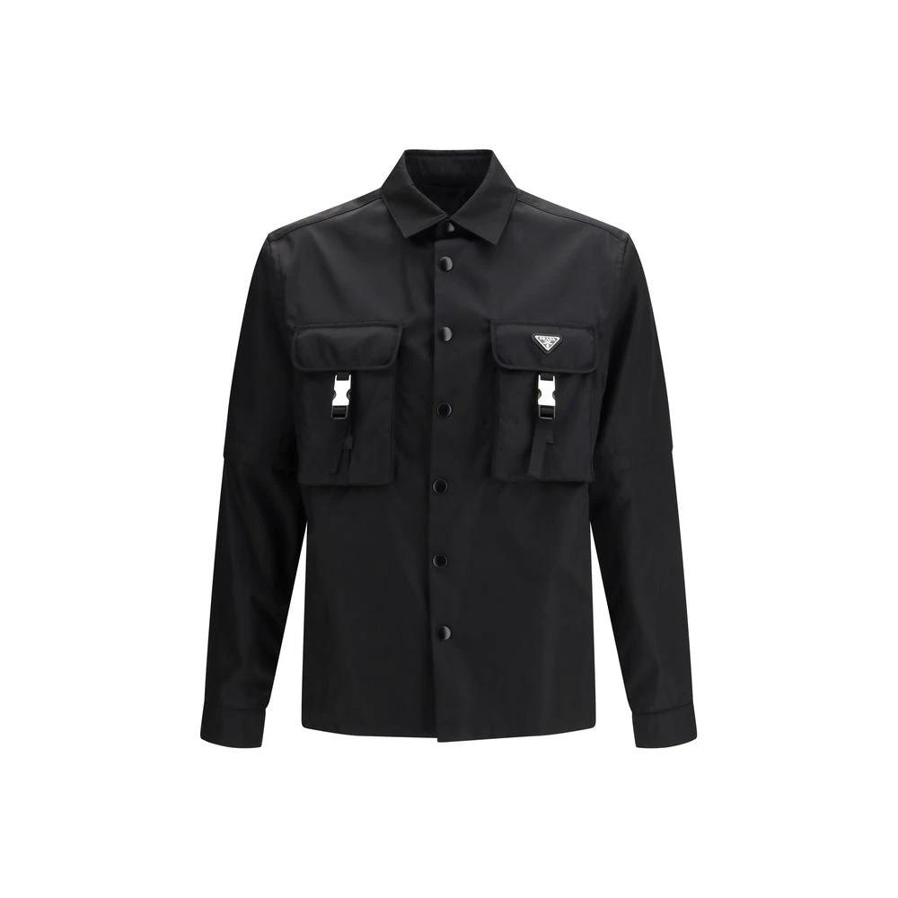 Prada Black Recycled Polyamide Jackets And Coat by Prada