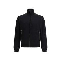 Prada Black Fleece Wool Shell Jacket by Prada