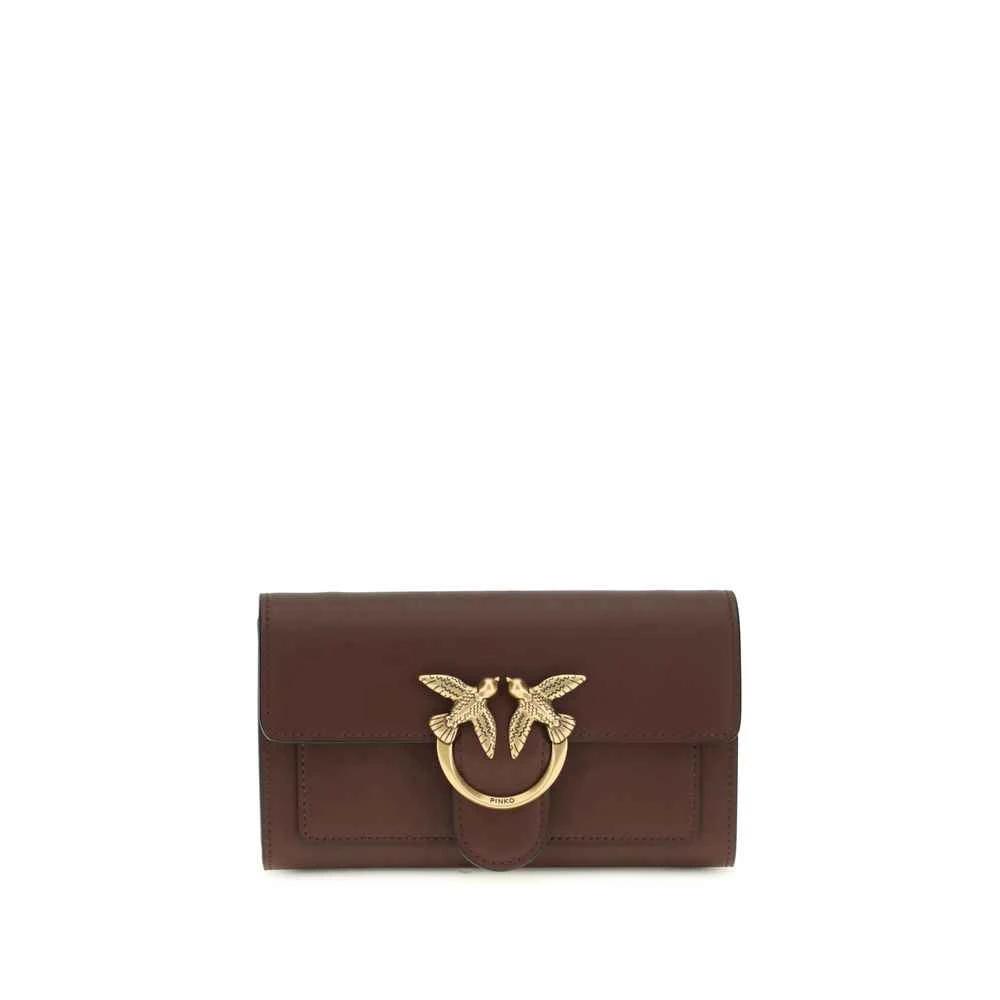 PINKO Brown Calf Leather Bos Taurus Wallet by PINKO