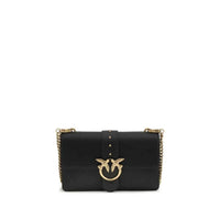 PINKO Black Calf Leather Bos Taurus Shoulder Bag by PINKO