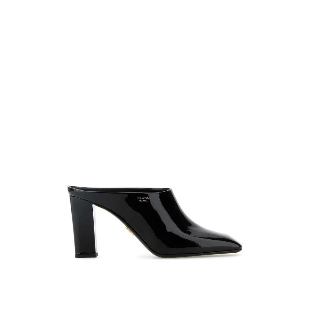 Prada Black Calfskin Mules by Prada