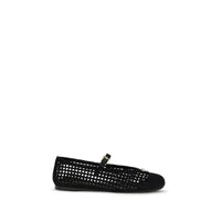 Prada Black Cotton Ballet Flats by Prada