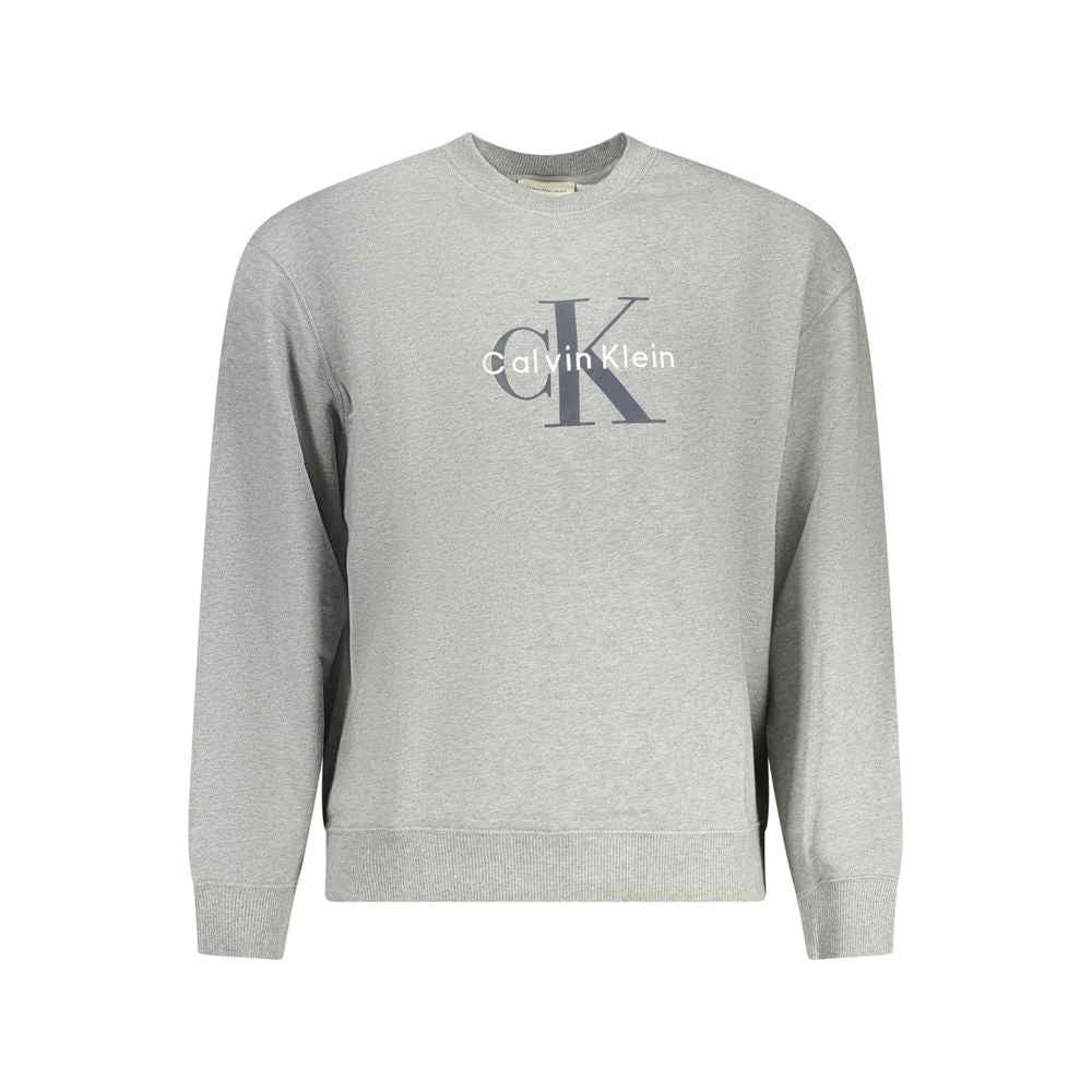 Calvin Klein Gray Cotton Men's Sweatshirt