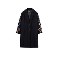 Desigual Black Polyester Coat