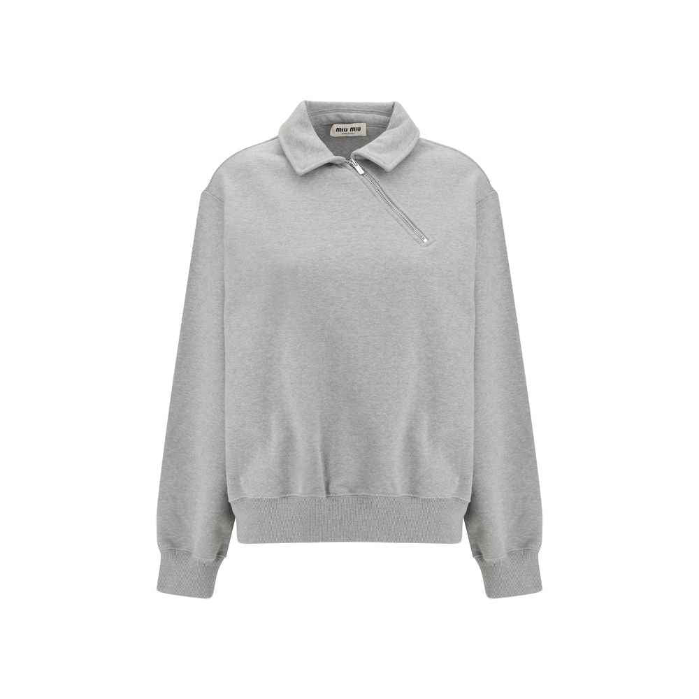 Miu Miu Gray Cotton Sweatshirt