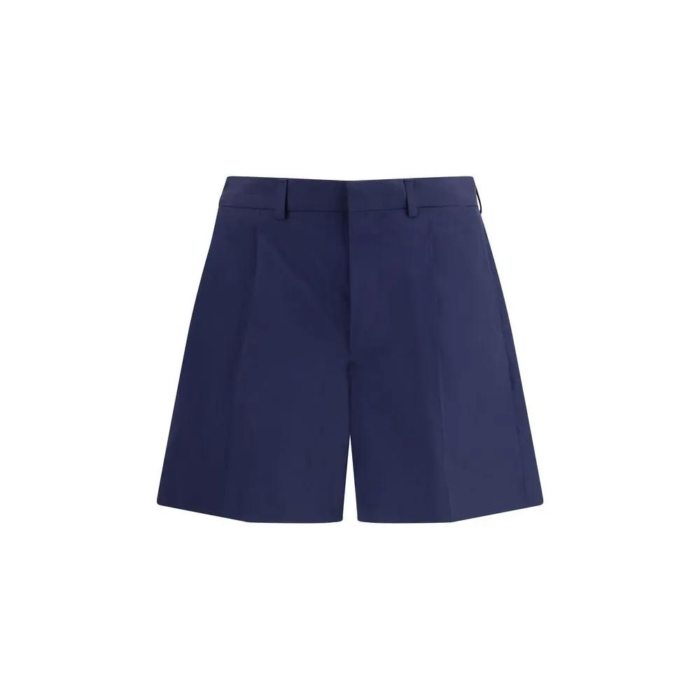 Prada Blue Cotton Bermuda Shorts by Prada