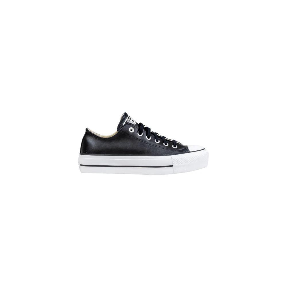 Converse Black Leather Low Top Sneakers by Converse