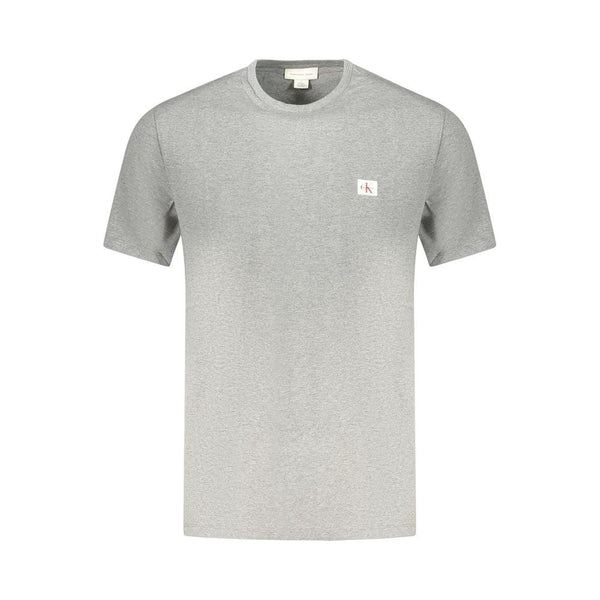 Calvin Klein Grigio Cotton Men T-Shirt by Calvin Klein