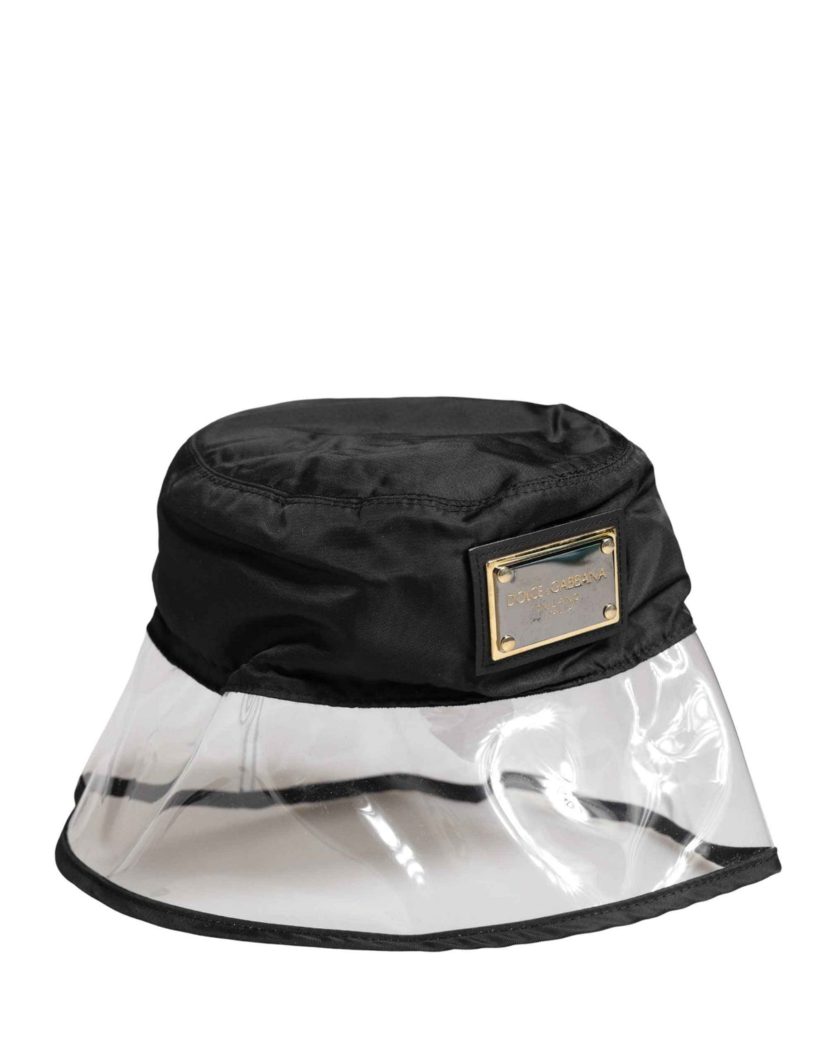 Dolce & Gabbana Men Black Plastic Fisherman Bucket Capello Hat