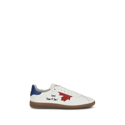 Dsquared² White Calf Leather Bos Taurus Chunky Sneakers by Dsquared²