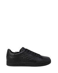 EA7 Emporio Armani Black Polyester Low Top Sneakers