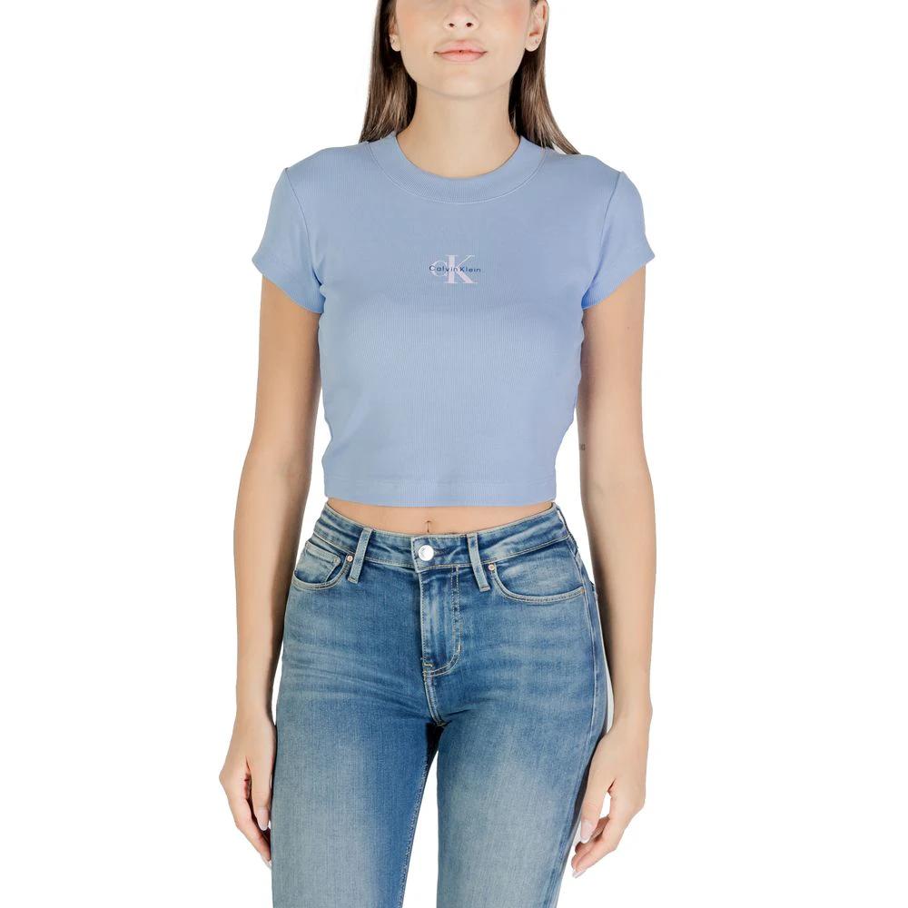 Calvin Klein Jeans Blue Cotton T-Shirt by Calvin Klein Jeans