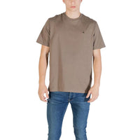 Calvin Klein Jeans Brown Cotton T-Shirt by Calvin Klein Jeans