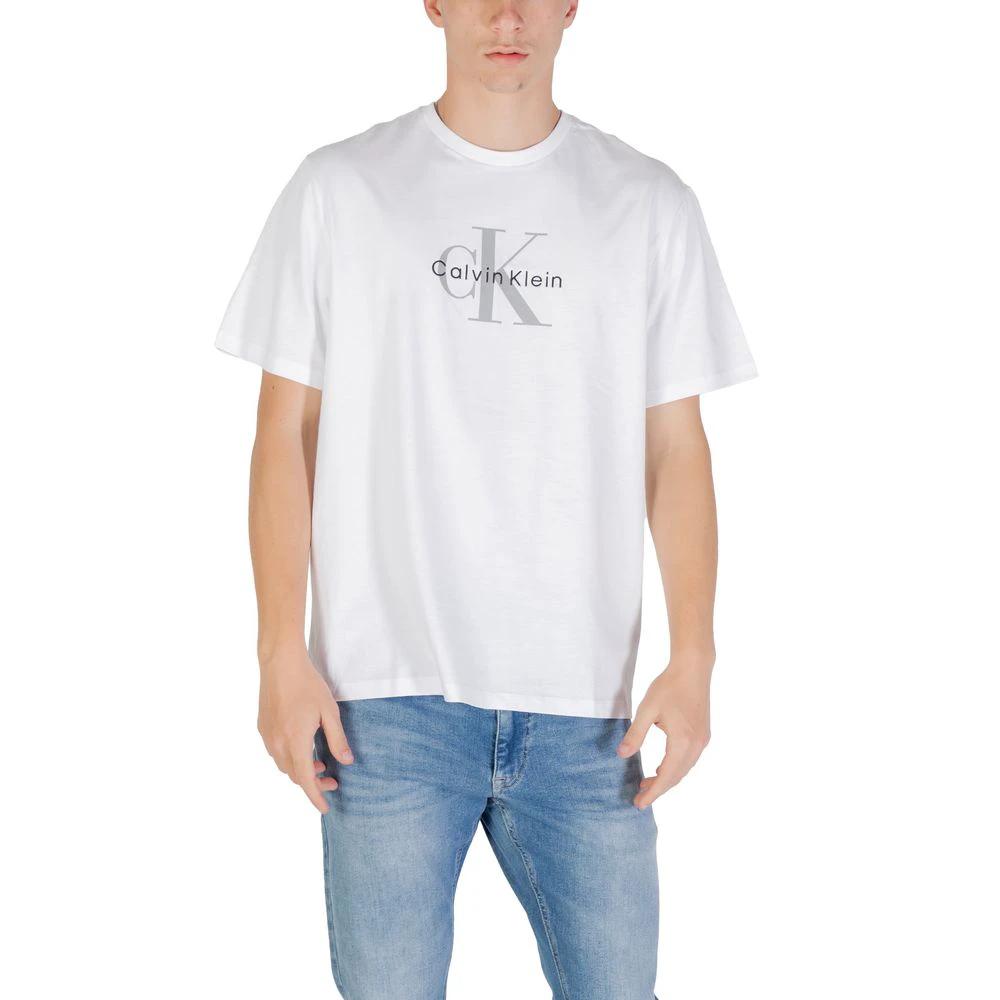 Calvin Klein Jeans White Cotton T-Shirt by Calvin Klein Jeans