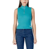 Calvin Klein Jeans Turquoise Cotton Top by Calvin Klein Jeans