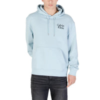 Calvin Klein Jeans Blue Cotton Hoodie by Calvin Klein Jeans