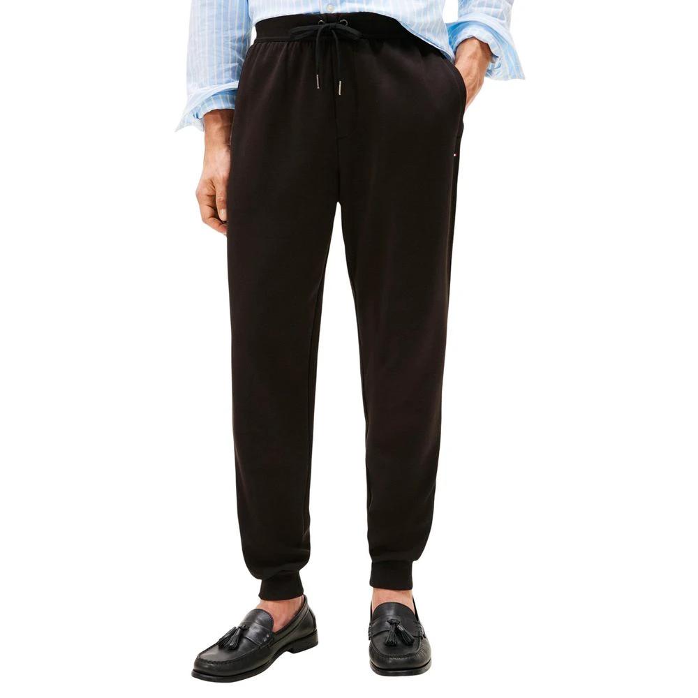 Tommy Hilfiger Black Cotton Joggers (Workout Pants) by Tommy Hilfiger