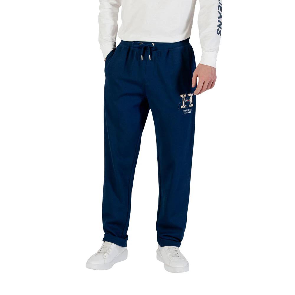 Tommy Hilfiger Blue Recycled Cotton Joggers (Workout Pants) by Tommy Hilfiger