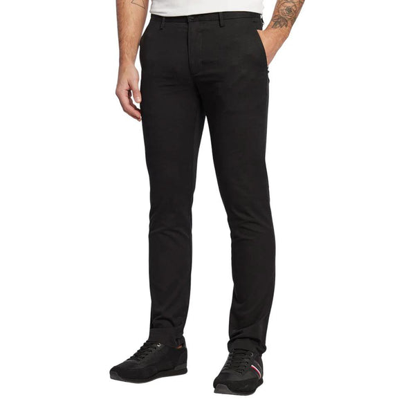 Tommy Hilfiger Black Recycled Cotton Skinny Pants by Tommy Hilfiger