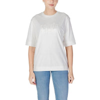 Calvin Klein Jeans White Cotton T-Shirt by Calvin Klein Jeans