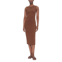 Calvin Klein Jeans Brown Cotton Long Dress by Calvin Klein Jeans