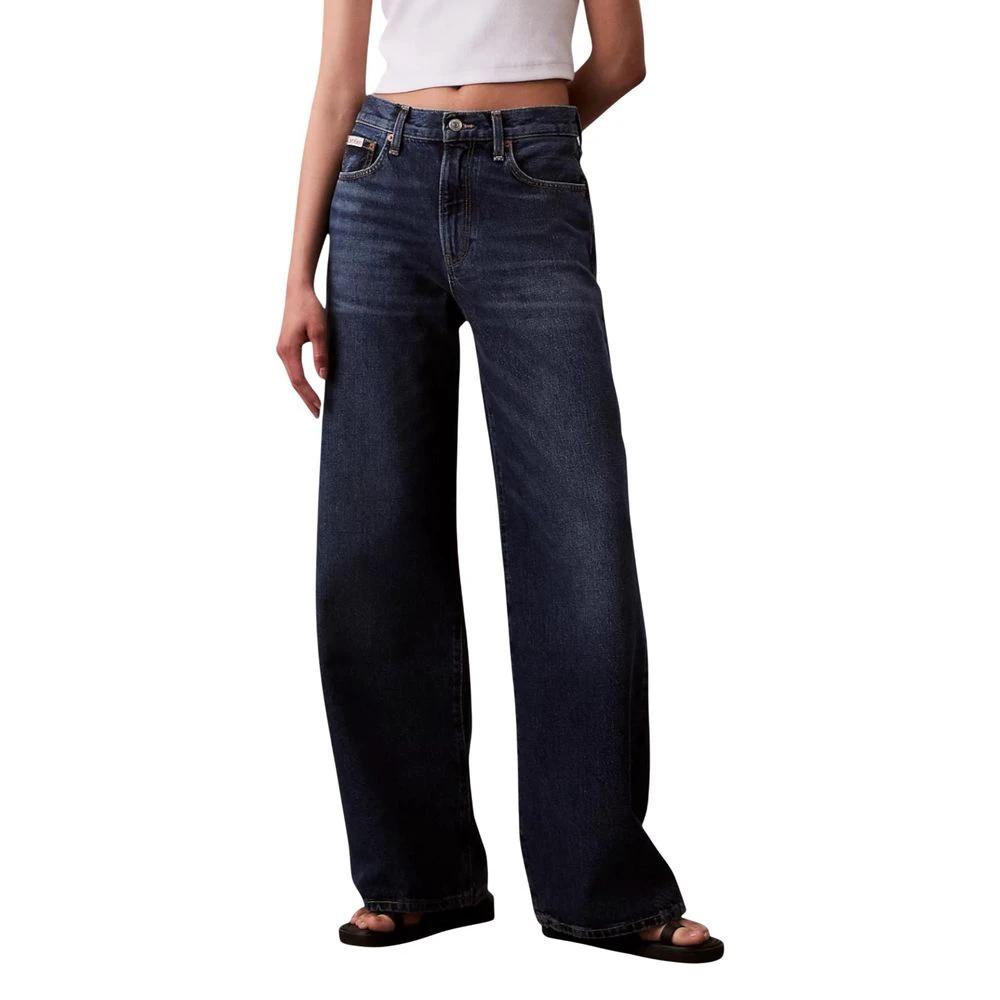 Calvin Klein Jeans Blue Recycled Cotton Bootcut Jeans by Calvin Klein Jeans