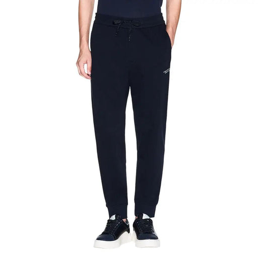 Armani Exchange Blue Cotton Joggers (Workout Pants) by Armani Exchange