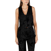Desigual Black Polyester Waistcoat