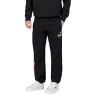 County of Milan Black Cotton Joggers (Workout Pants) by County of Milan