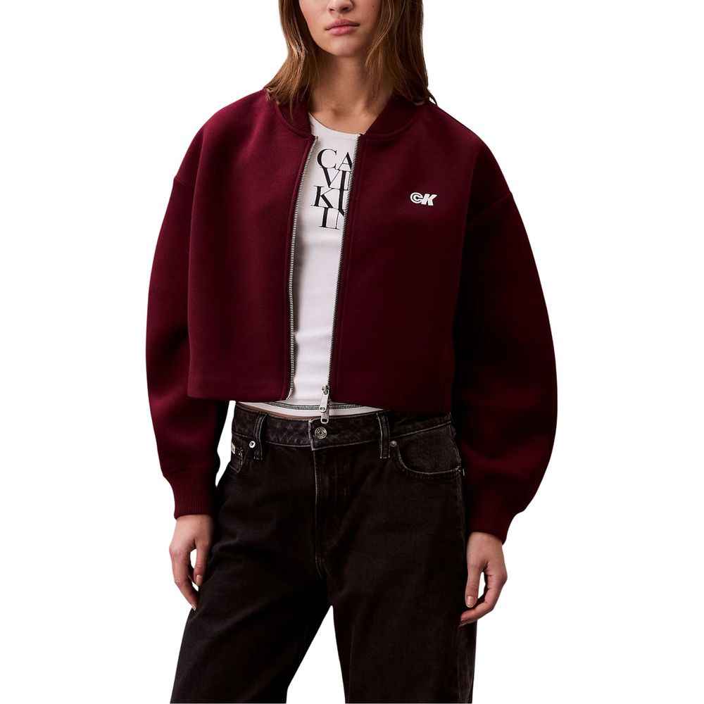 Calvin Klein Jeans Bordeaux Viscose Bomber