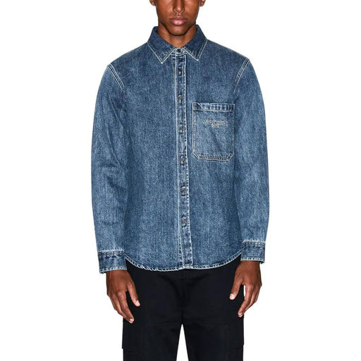 Armani Exchange Blue Denim Shirt by Armani Exchange