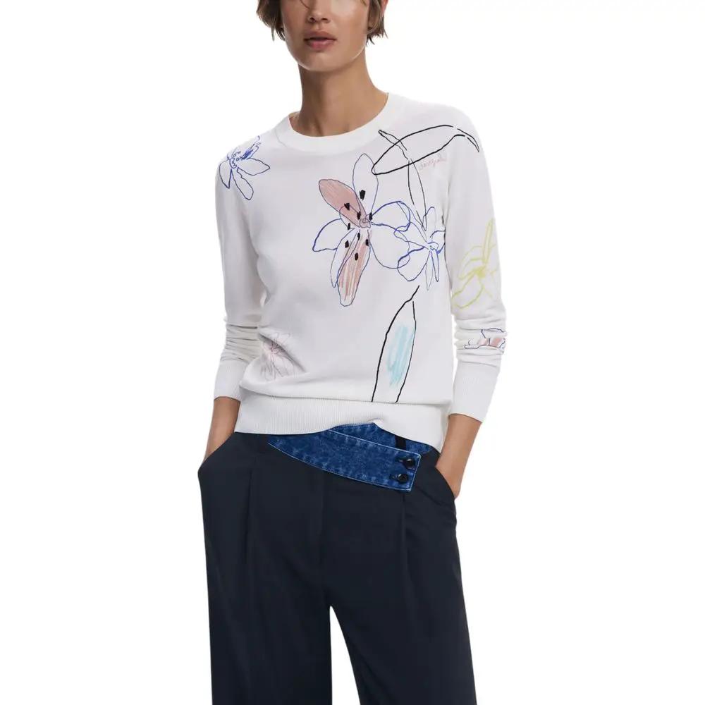 Desigual Cream Viscose Sweatshirt by Desigual