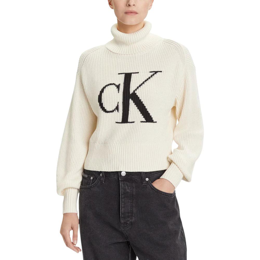 Calvin Klein Jeans Beige Cotton Sweatshirt by Calvin Klein Jeans