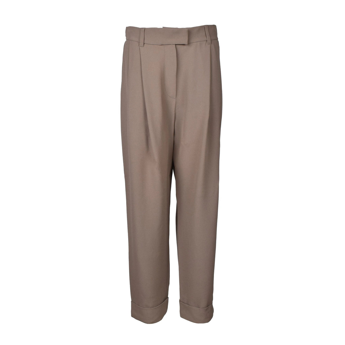 Brunello Cucinelli Beige Acetate Casual Pants by Brunello Cucinelli
